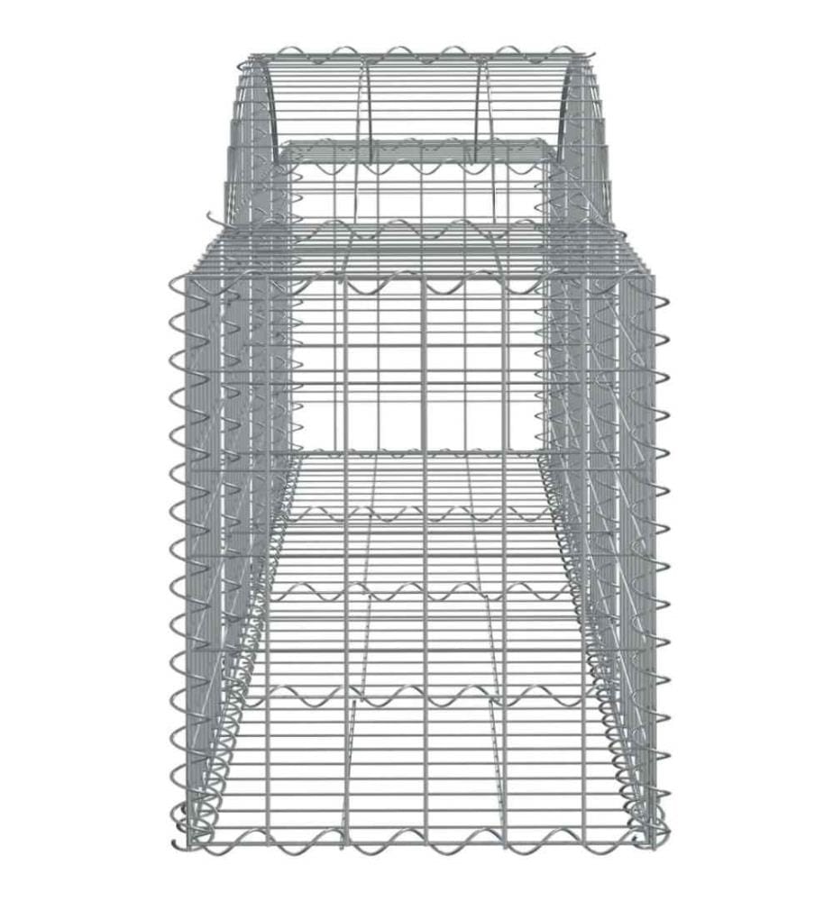 Paniers à gabions arqués 5 pcs 200x50x60/80 cm Fer galvanisé