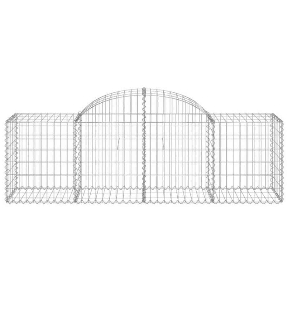 Paniers à gabions arqués 13 pcs 200x50x60/80 cm Fer galvanisé