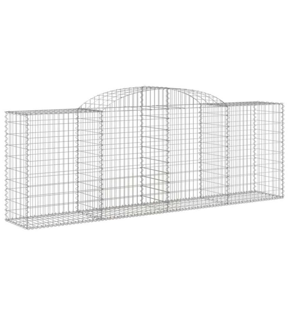 Gabionen mit Hochbogen 20 Stk 300x50x100/120cm Verzinktes Eisen