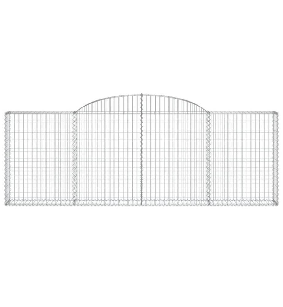 Gabionen mit Hochbogen 20 Stk 300x30x100/120cm Verzinktes Eisen