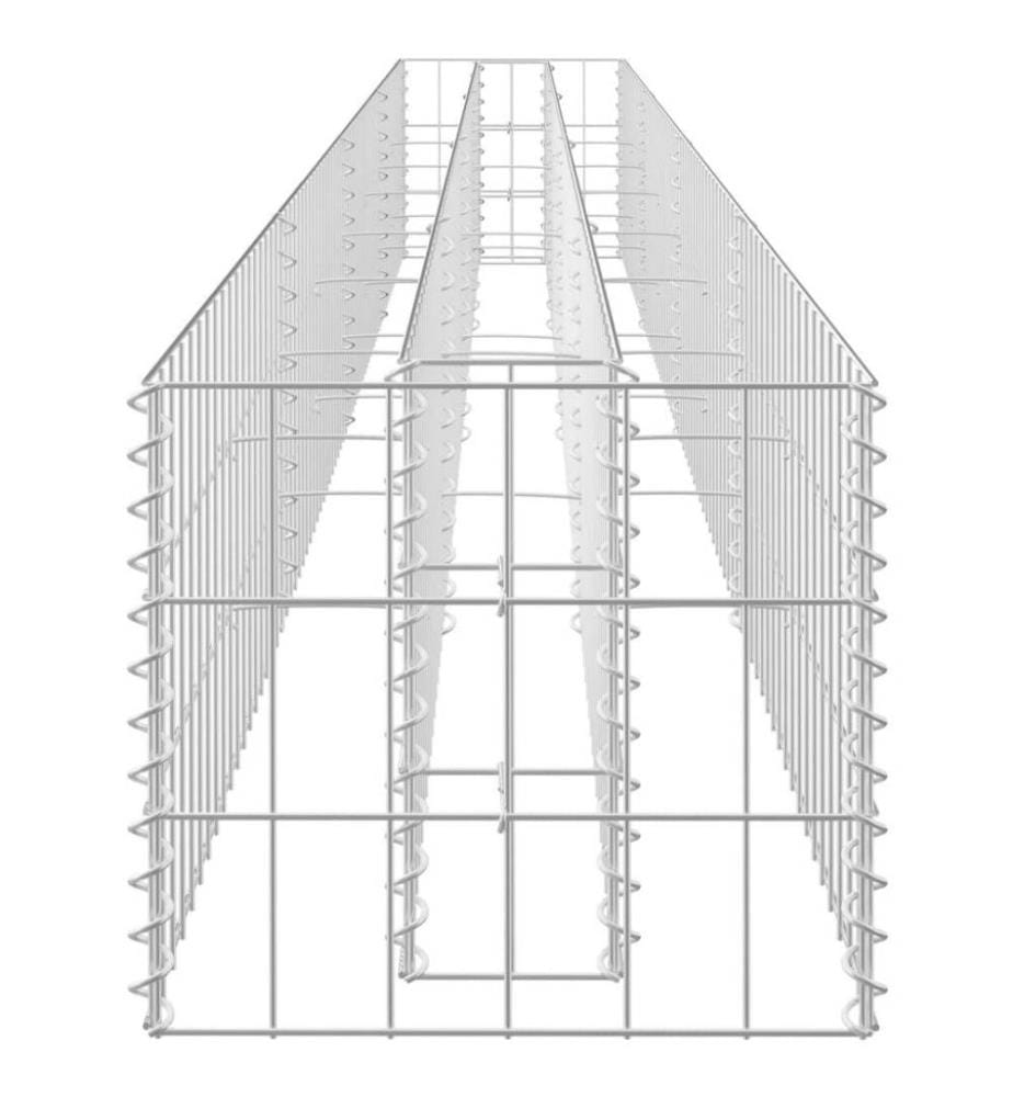 Gabionen-Hochbeet Verzinkter Stahl 360×30×30 cm