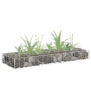 Gabionen-Hochbeet Verzinkter Stahl 90x30x10 cm