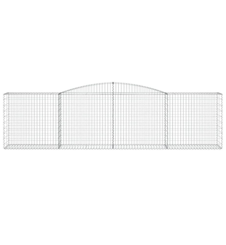 Gabionen mit Hochbogen 25 Stk 400x50x100/120cm Verzinktes Eisen