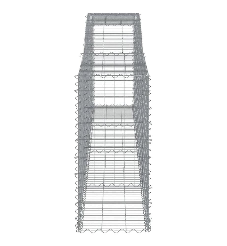 Gabionen mit Hochbogen 25 Stk 400x50x100/120cm Verzinktes Eisen