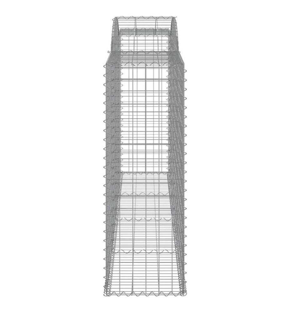 Gabionen mit Hochbogen 25 Stk 300x50x140/160cm Verzinktes Eisen