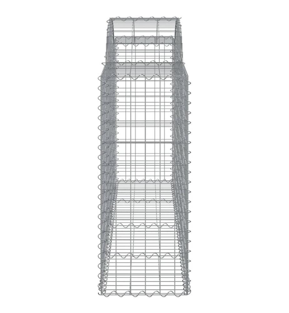 Gabionen mit Hochbogen 30 Stk 200x50x100/120cm Verzinktes Eisen