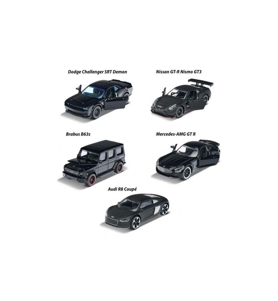 MAJORETTE - Auto Black Edition 5er-Geschenkset