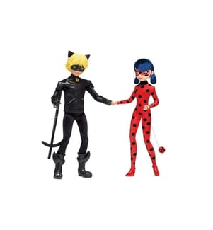 BANDAI - Poupée Miraculous – Ladybug & Cat Noir 26 cm