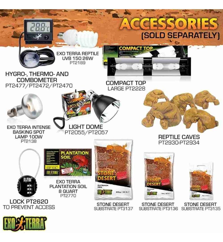 EXO TERRA Exo Terra Glass Natural Terrarium, Lar… DeinDeal