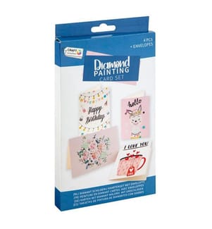 Karten-Set Diamant,  inkl. Couverts, 4 Stk. im Pack, Bastel-Set