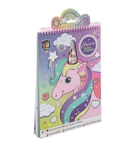 Einhorn Mal- und Stickerbuch, A4, 16 Seiten