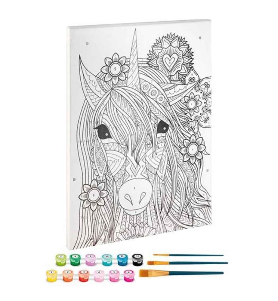 Canvas Mal-Set Einhorn,  30x40cm, Alter 6+, inkl. Farben und Pinsel