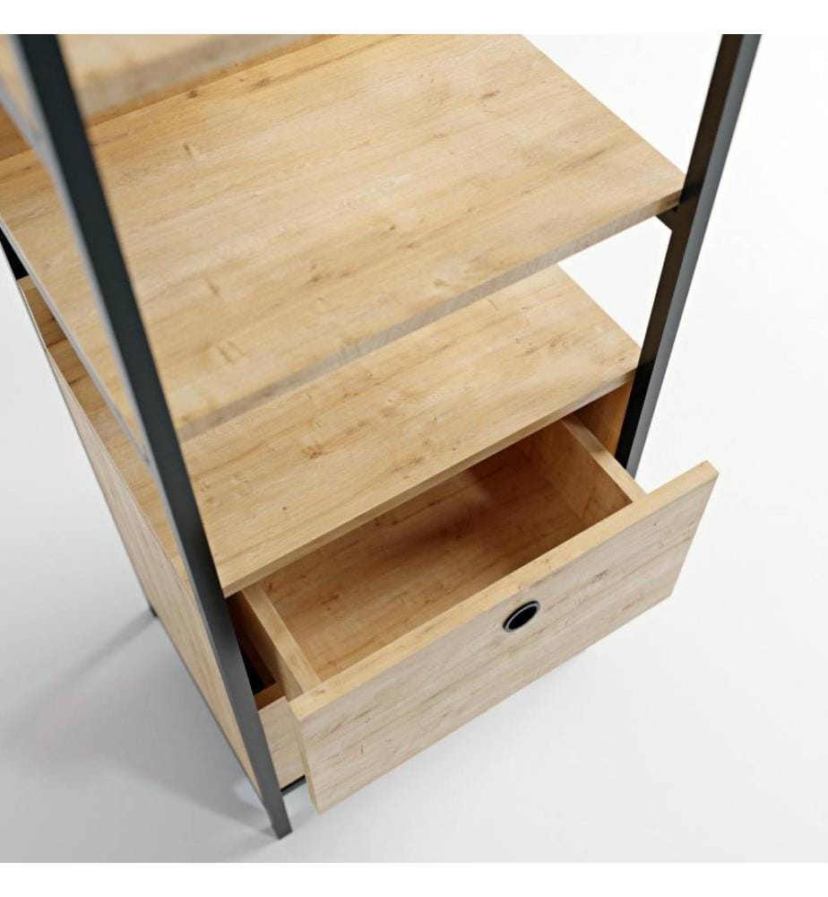 Kleiderschrank, Eiche, Melaminbeschichtete Spanplatte