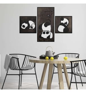 Dekoratives Wand-Accessoire aus Holz, Schwarz-Weiss, Sperrholz