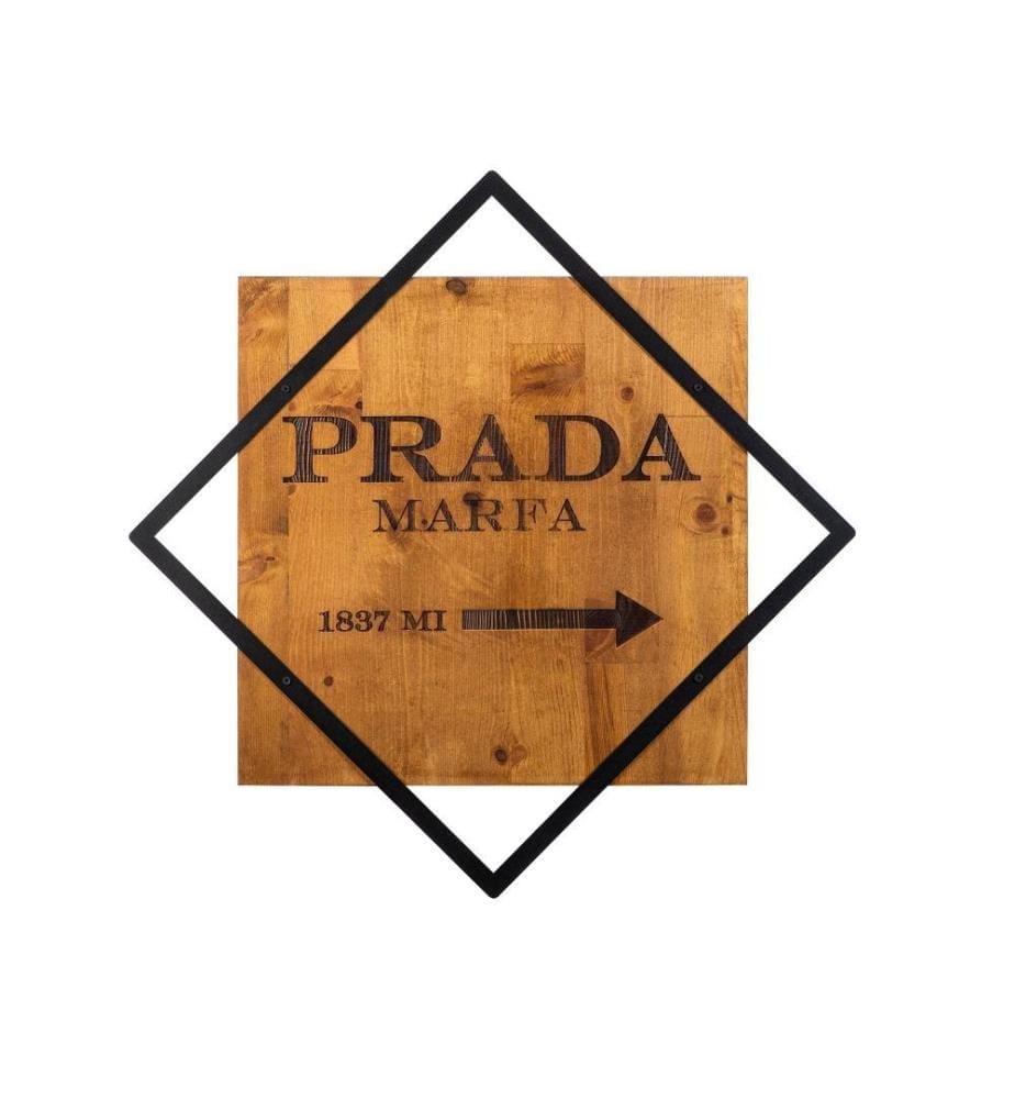 Dekoratives Wandaccessoire aus Holz, Walnuss Schwarz, 50% Holz - 50% Metall