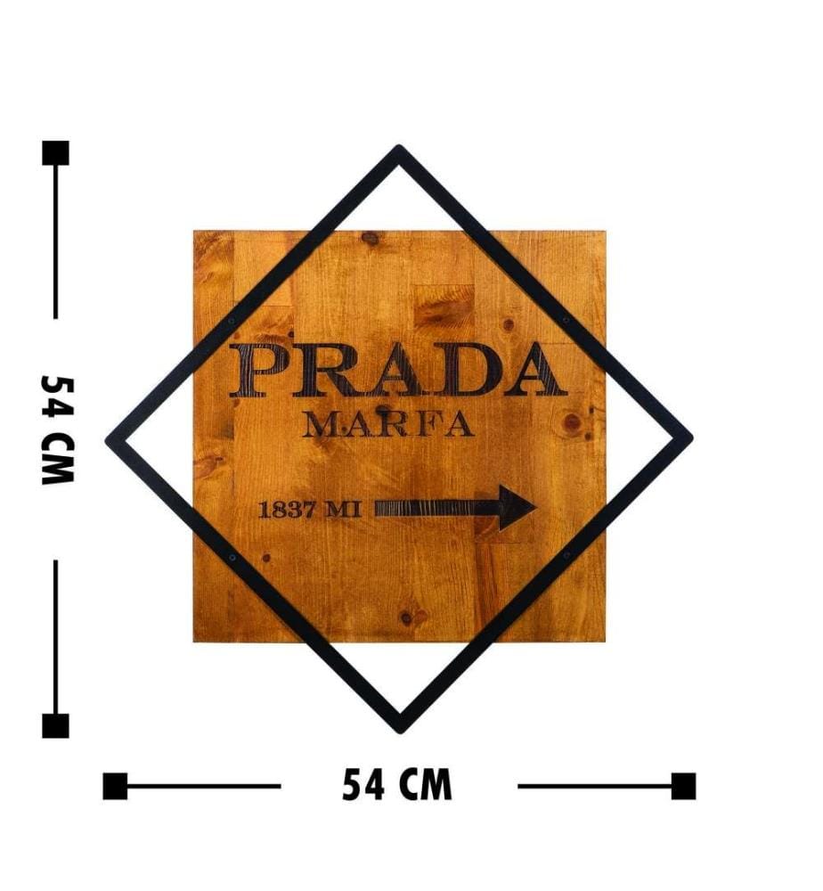 Dekoratives Wandaccessoire aus Holz, Walnuss Schwarz, 50% Holz - 50% Metall