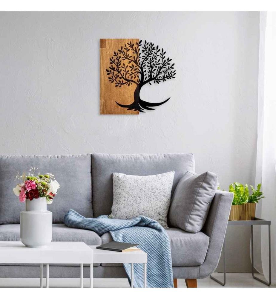 Dekoratives Wandzubehör aus Holz, Nussbaum schwarz, Holz