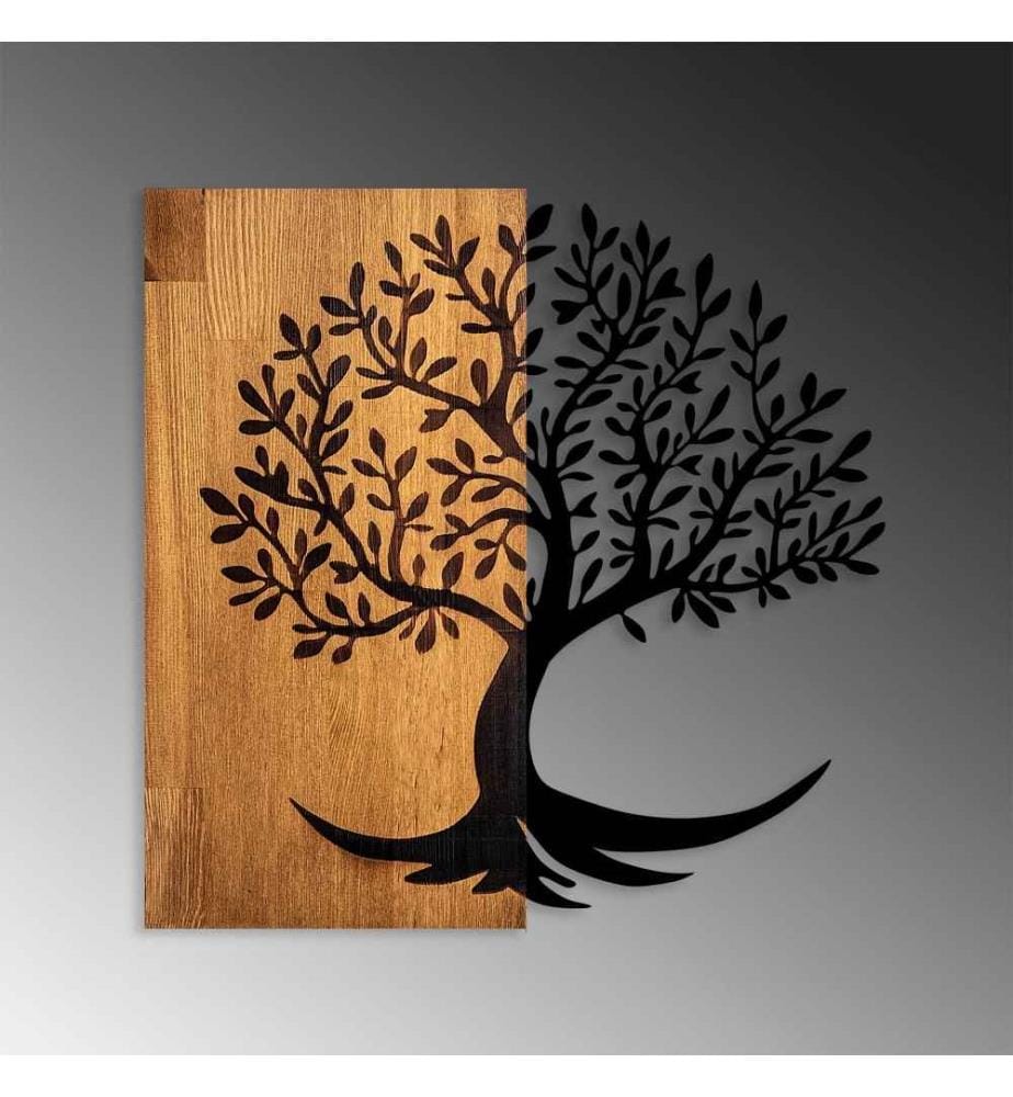 Dekoratives Wandzubehör aus Holz, Nussbaum schwarz, Holz