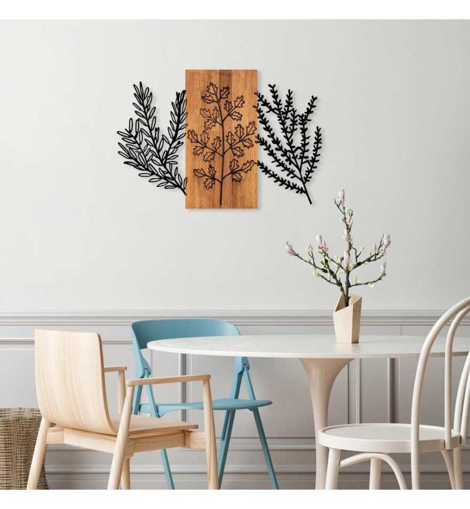 Dekoratives Wandzubehör aus Holz, Nussbaum schwarz, Holz