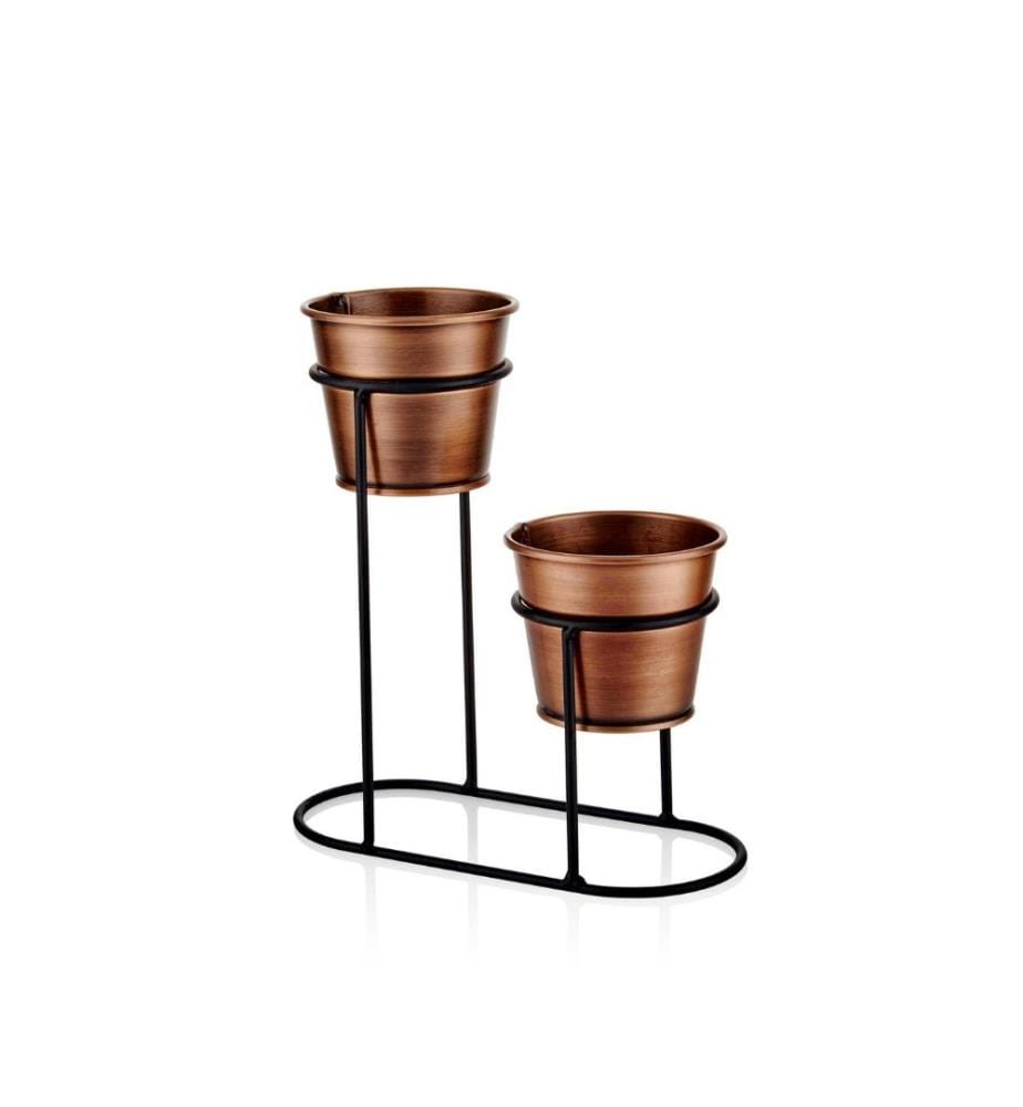 Pot décoratif, cuivre, galvanisé