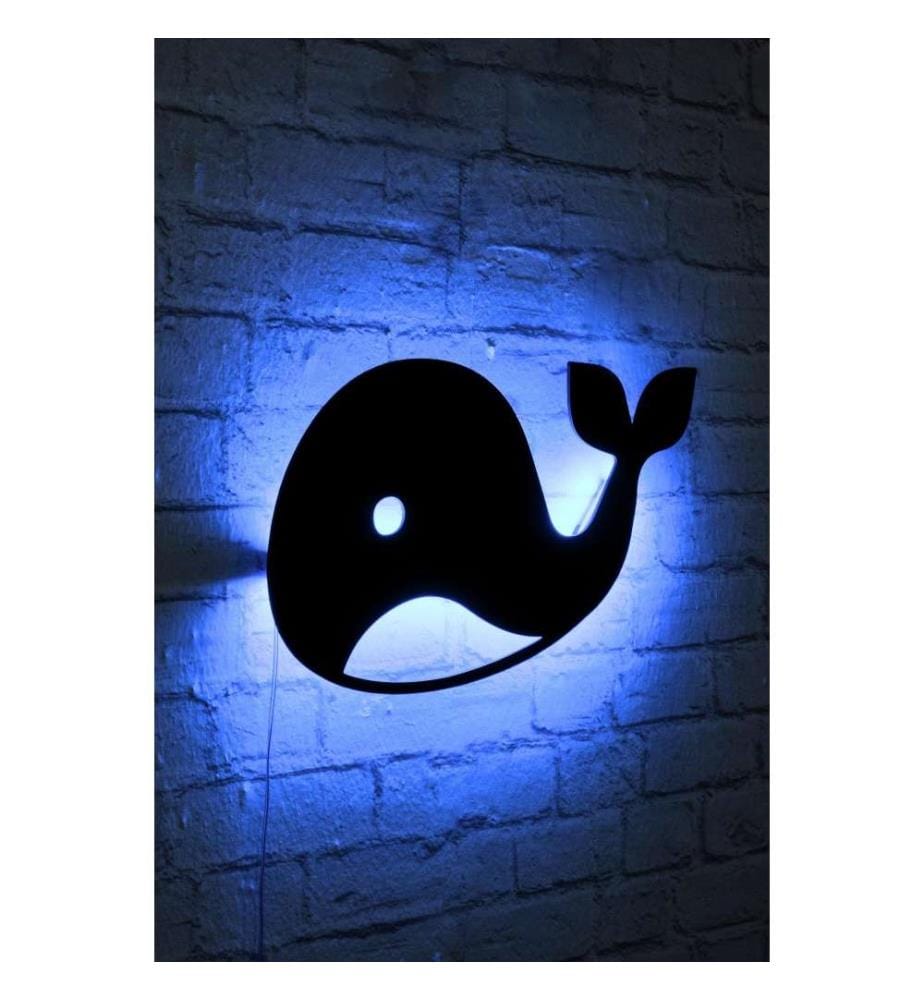Dekorative Led-Beleuchtung, blau, schwarzer MDF-Plattensockel, 60 Leds-M Led-Streifen