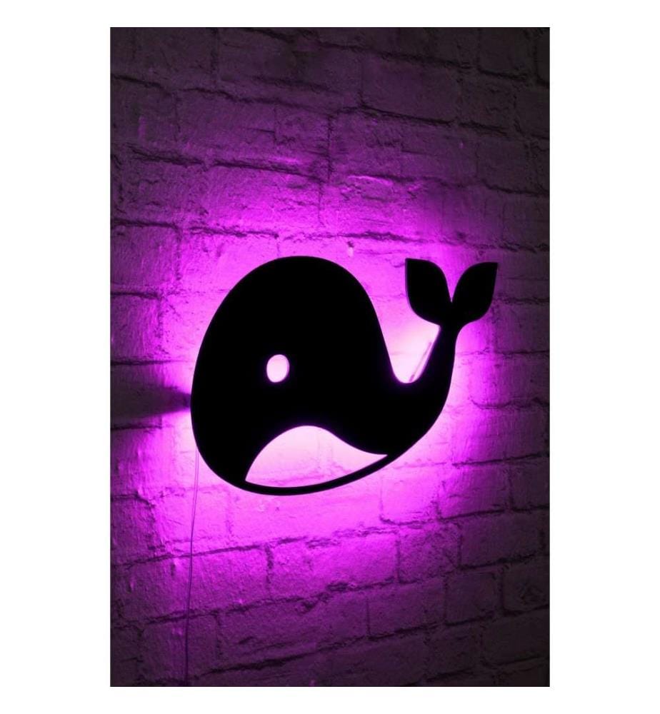 Dekorative Led-Beleuchtung, rosa, schwarzer MDF-Plattensockel, 60 Leds-M Led-Streifen