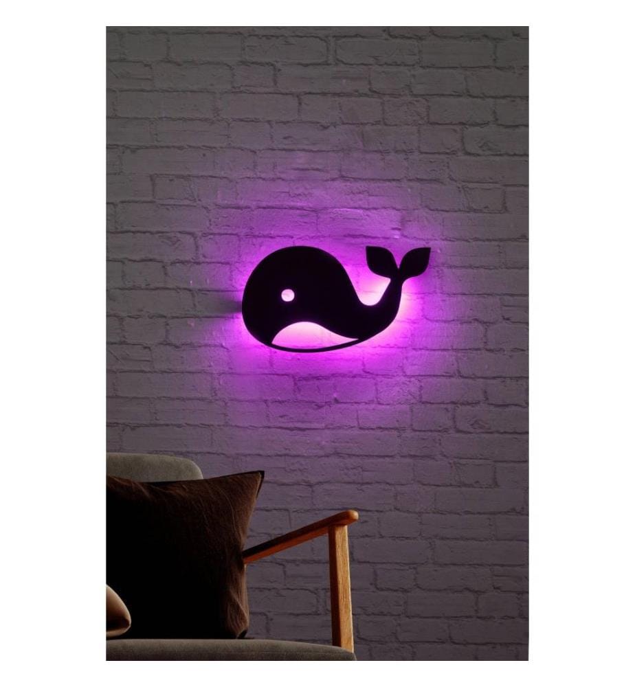 Dekorative Led-Beleuchtung, rosa, schwarzer MDF-Plattensockel, 60 Leds-M Led-Streifen