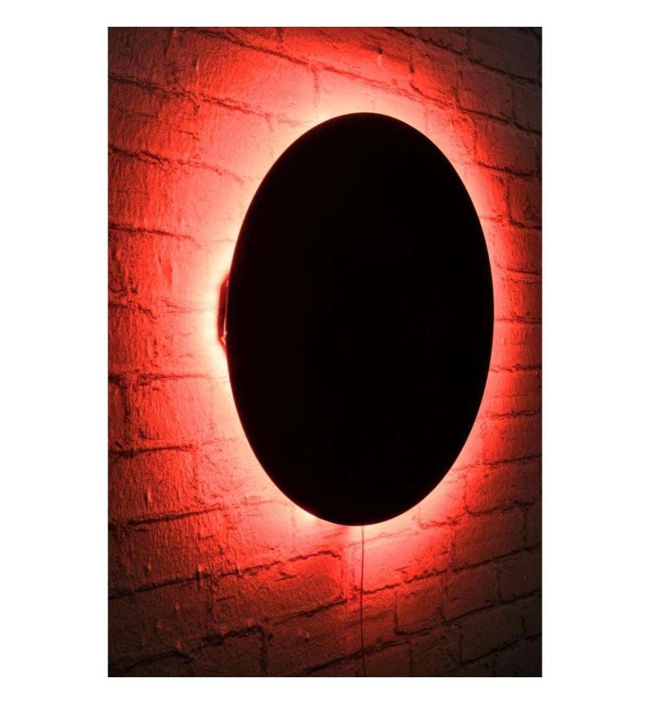 Dekorative Led-Beleuchtung, rot, schwarzer MDF-Plattensockel, 60 Leds-M Led-Streifen