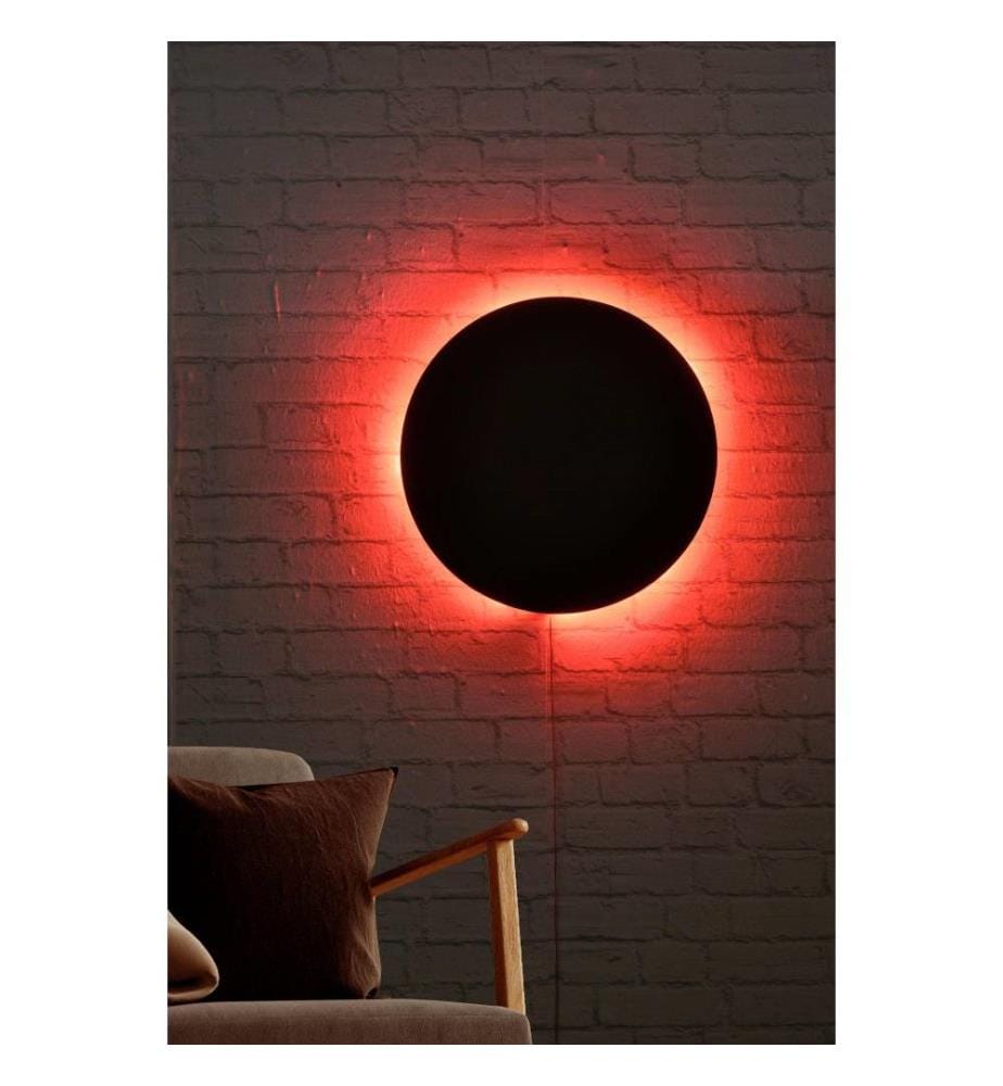 Dekorative Led-Beleuchtung, rot, schwarzer MDF-Plattensockel, 60 Leds-M Led-Streifen