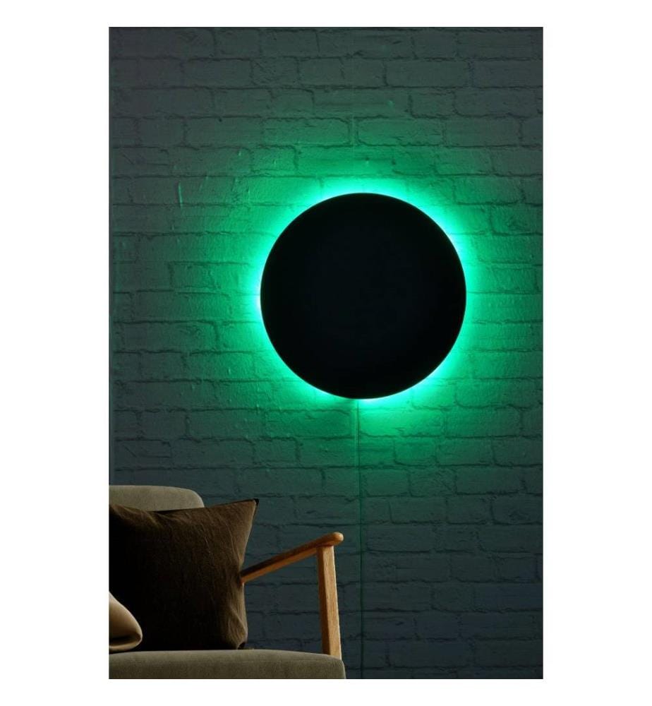 Dekorative Led-Beleuchtung, grün, schwarzer MDF-Plattensockel, 60 Leds-M Led-Streifen