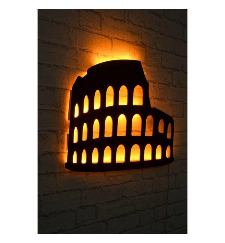 Dekorative Led-Beleuchtung, gelb, schwarzer MDF-Plattensockel, 60 Leds-M Led-Streifen
