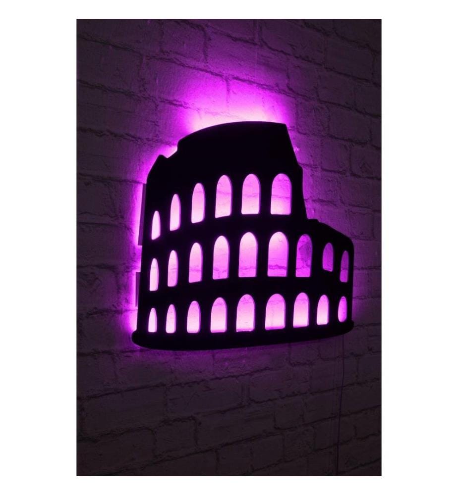 Dekorative Led-Beleuchtung, rosa, schwarzer MDF-Plattensockel, 60 Leds-M Led-Streifen