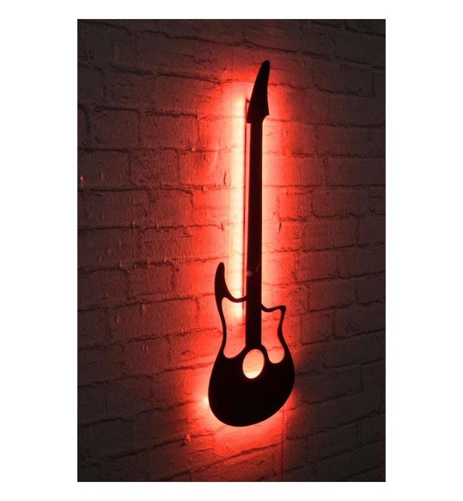 Dekorative Led-Beleuchtung, rot, schwarzer MDF-Plattensockel, 60 Leds-M Led-Streifen