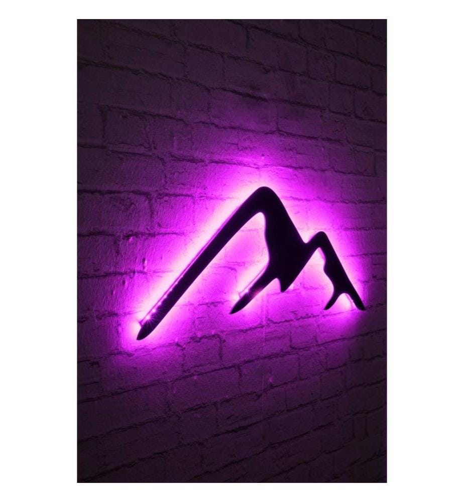 Dekorative Led-Beleuchtung, rosa, schwarzer MDF-Plattensockel, 60 Leds-M Led-Streifen