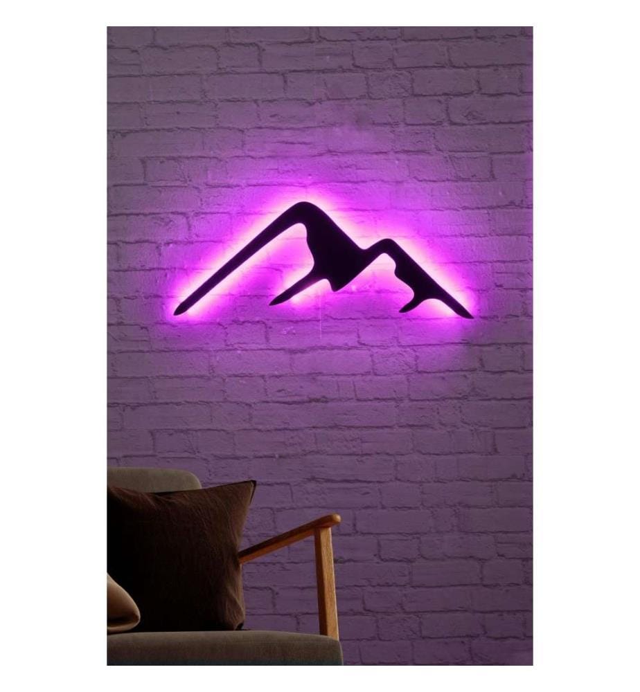 Dekorative Led-Beleuchtung, rosa, schwarzer MDF-Plattensockel, 60 Leds-M Led-Streifen