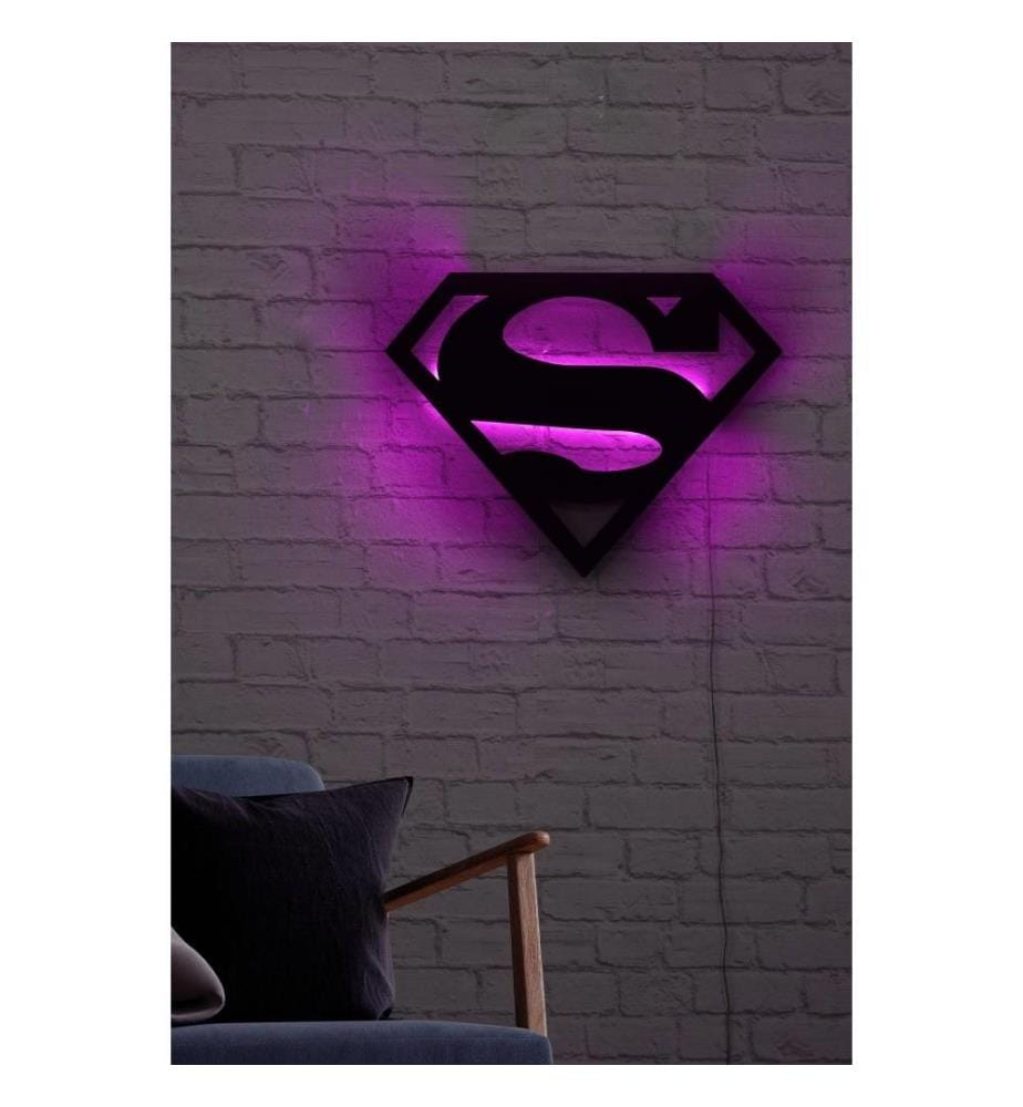 Dekorative Led-Beleuchtung, rosa, schwarzer MDF-Plattensockel, 60 Leds-M Led-Streifen