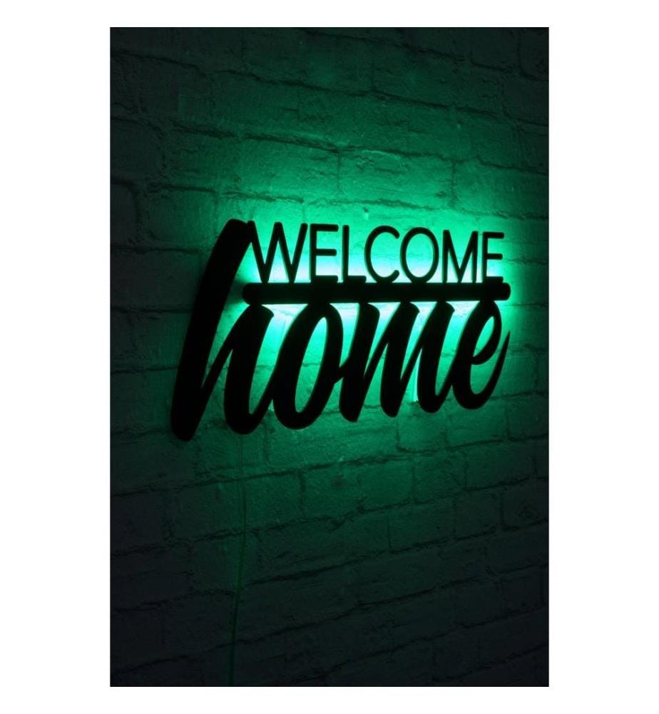 Dekorative Led-Beleuchtung, grün, schwarzer MDF-Plattensockel, 60 Leds-M Led-Streifen