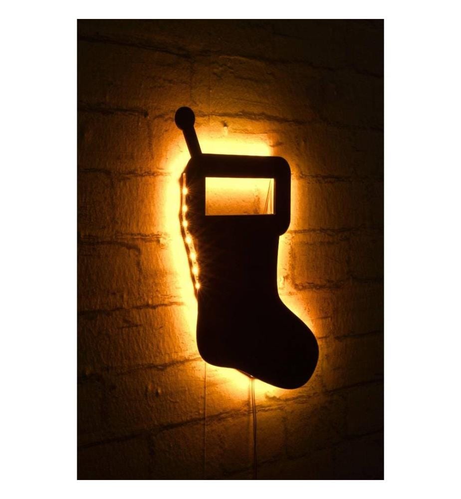 Dekorative Led-Beleuchtung, gelb, schwarzer MDF-Plattensockel, 60 Leds-M Led-Streifen