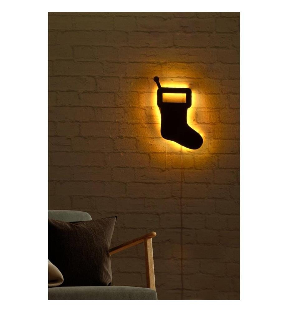 Dekorative Led-Beleuchtung, gelb, schwarzer MDF-Plattensockel, 60 Leds-M Led-Streifen