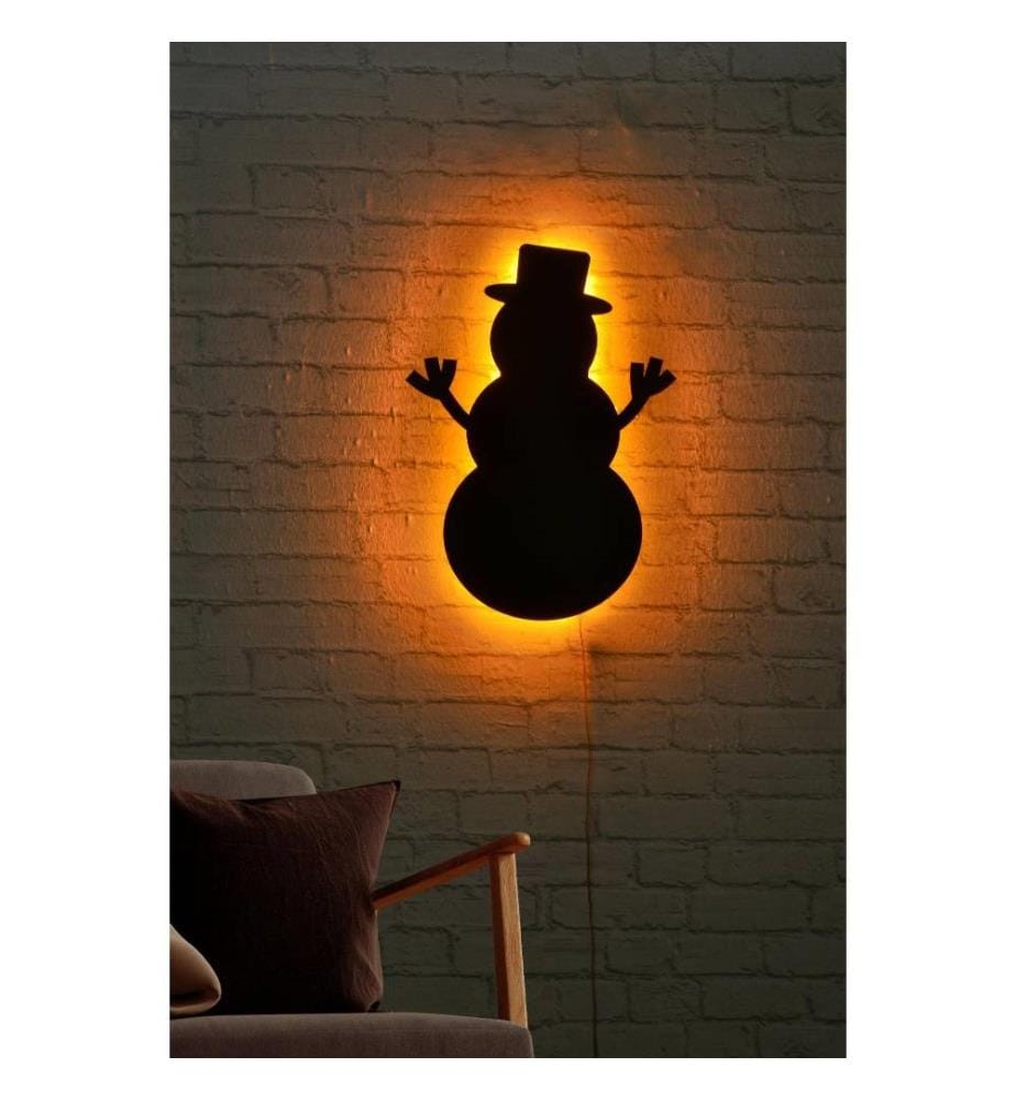 Dekorative Led-Beleuchtung, gelb, schwarzer MDF-Plattensockel, 60 Leds-M Led-Streifen