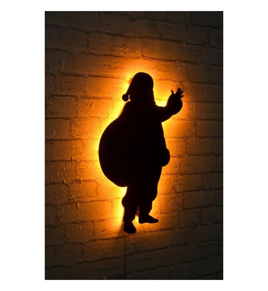 Dekorative Led-Beleuchtung, gelb, schwarzer MDF-Plattensockel, 60 Leds-M Led-Streifen