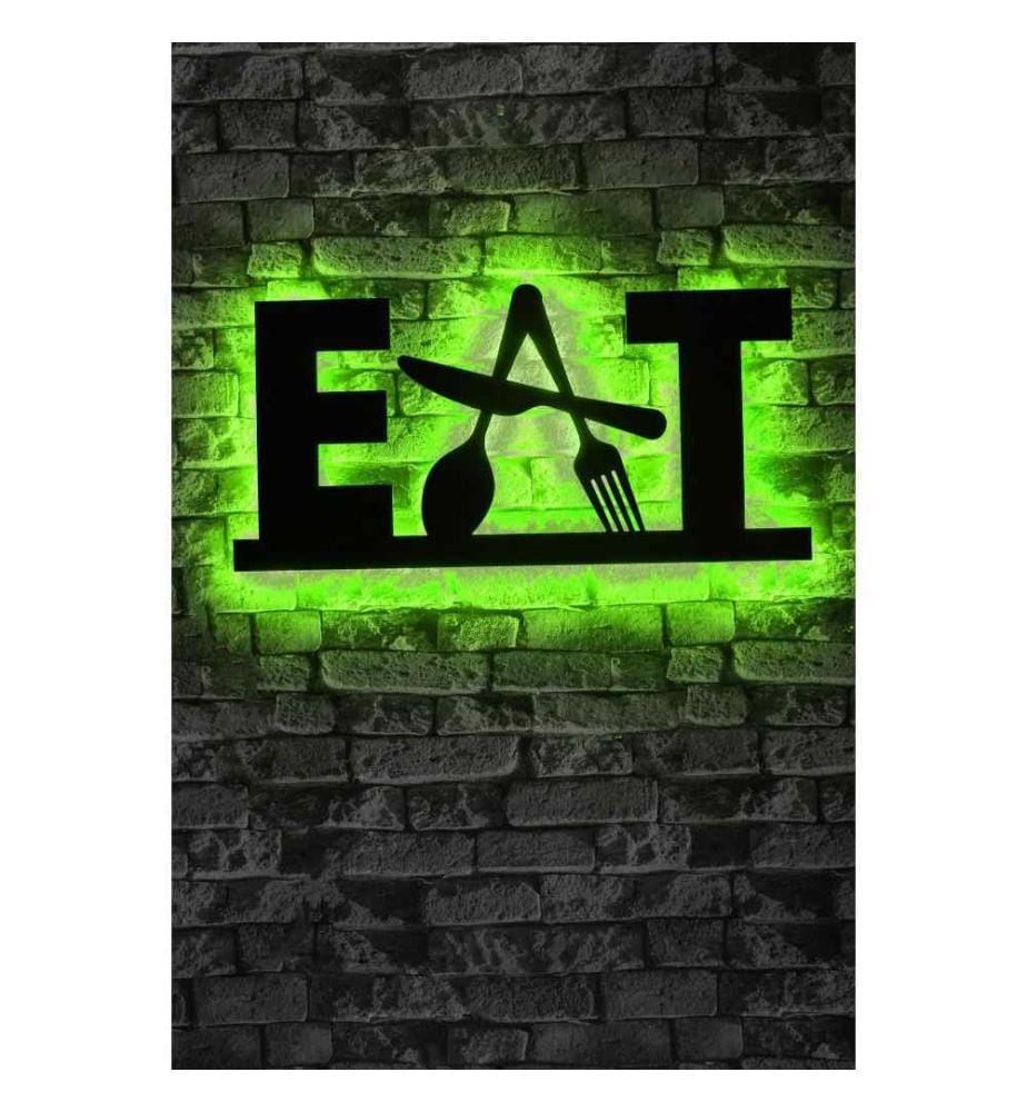 Dekorative Led-Beleuchtung, grün, schwarzer MDF-Plattensockel, 60 Leds-M Led-Streifen