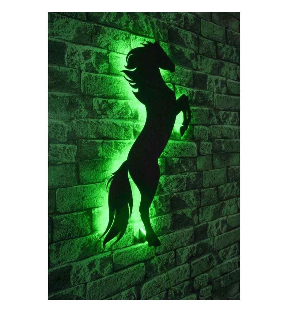 Dekorative Led-Beleuchtung, grün, schwarzer MDF-Plattensockel, 60 Leds-M Led-Streifen