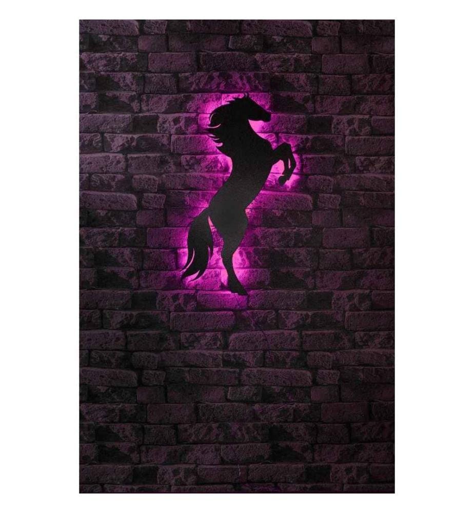 Dekorative Led-Beleuchtung, rosa, schwarzer MDF-Plattensockel, 60 Leds-M Led-Streifen