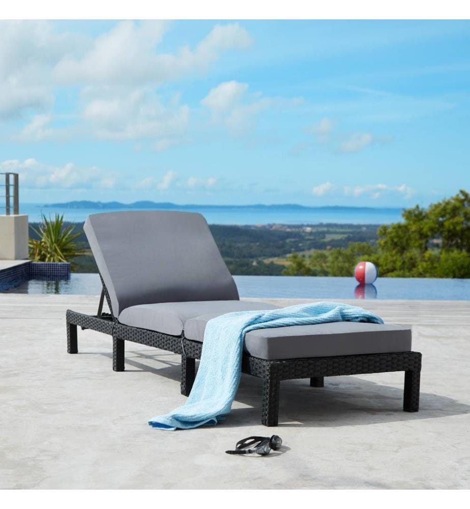 TECTAKE Sun lounger Sofia rattan nature DeinDeal