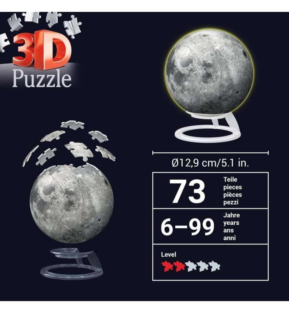 Ravensburger Puzzle ball 3D 72 pieces The moo… DeinDeal