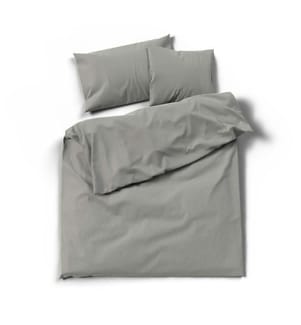LOTUS - Bettwäsche Satin uni titan - 160 x 210 cm