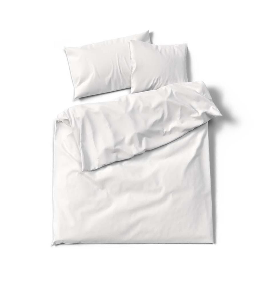 LOTUS - Literie satin uni blanc - 65 x 65 cm