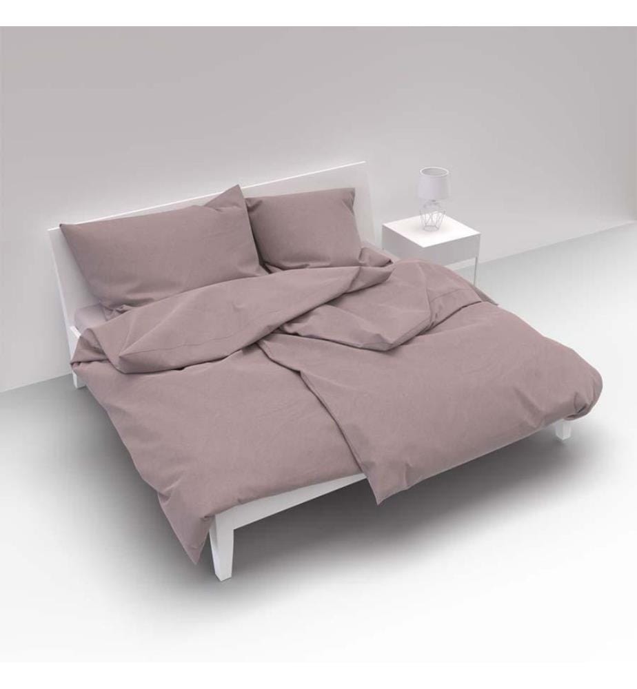 LOTUS - Literie satin uni mauve - 65 x 65 cm