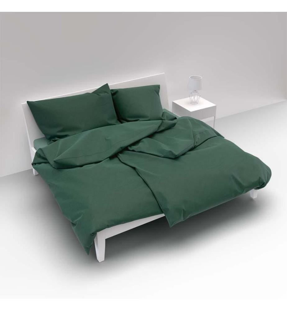 LOTUS - Bettwäsche Satin uni grün - 65 x 65 cm